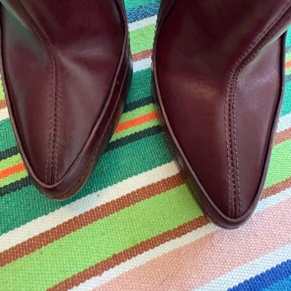 Alexander Wang Kim Oxblood Leather High Heel Ankle Booties with Pointed Toe EU36 - Picture 11 of 16